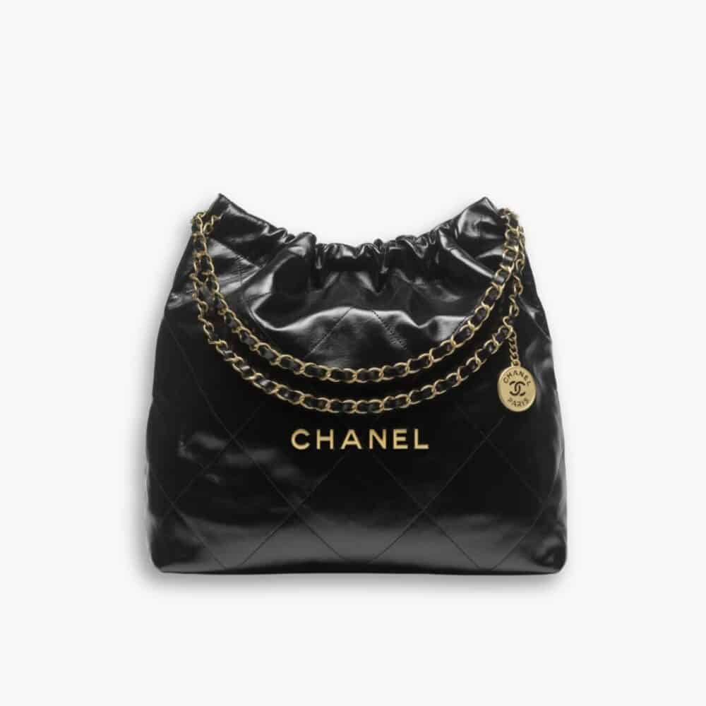 Chanel 22 Handbag Black With Gold Tone Metal 39Cm AS3261 B19059 94305