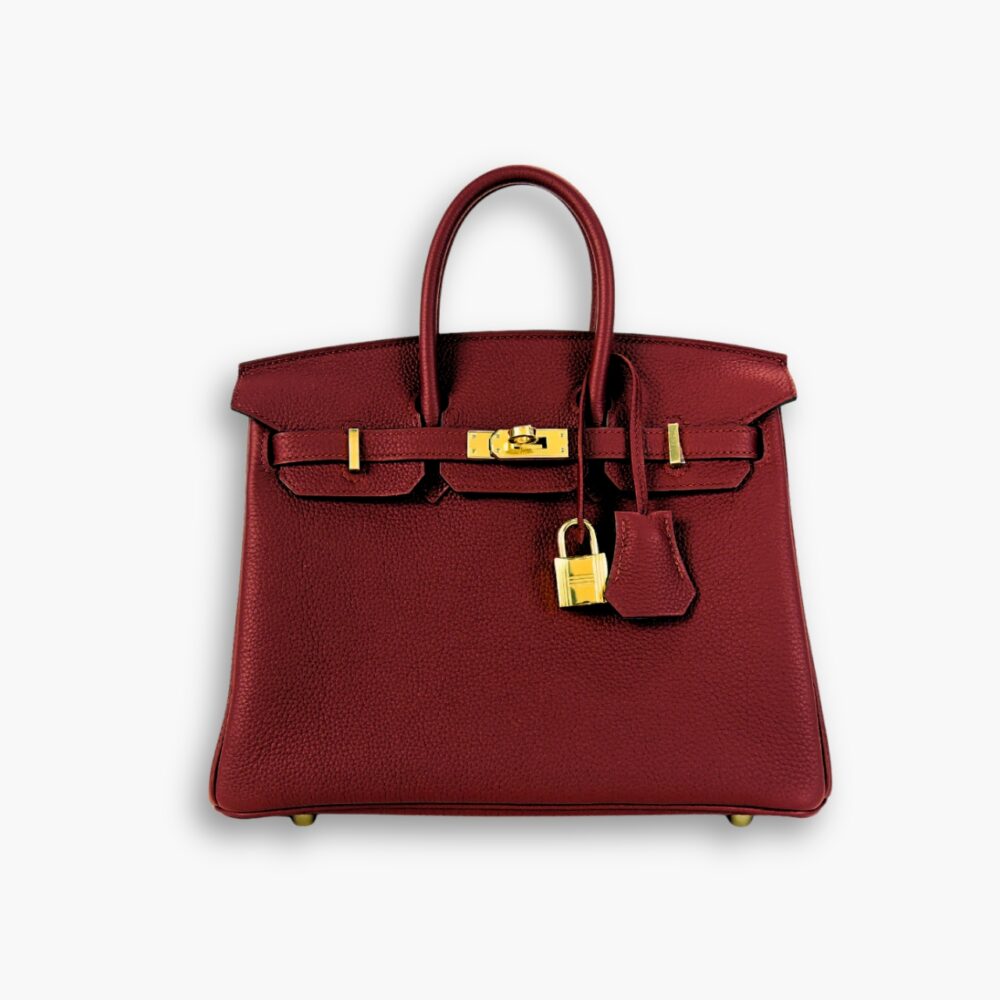 Hermes Birkin Togo Handbag Rouge 25cm