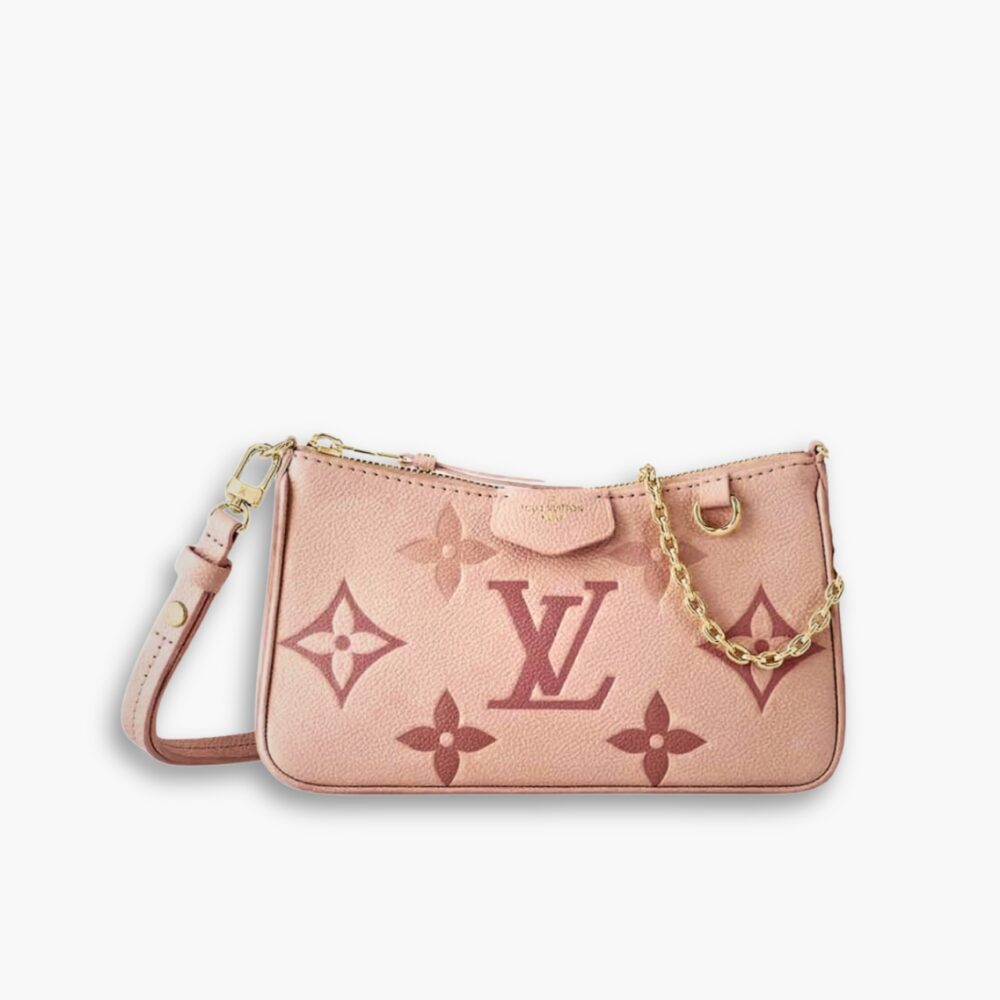 Louis Vuitton Easy Pouch On Strap Monogram Empreinte Gradient Pink 21Cm