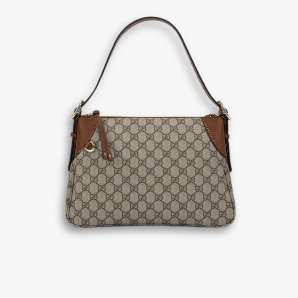 Gucci GG Emblem Small Shoulder Bag Brown 30cm 815218 FAEAA 9762
