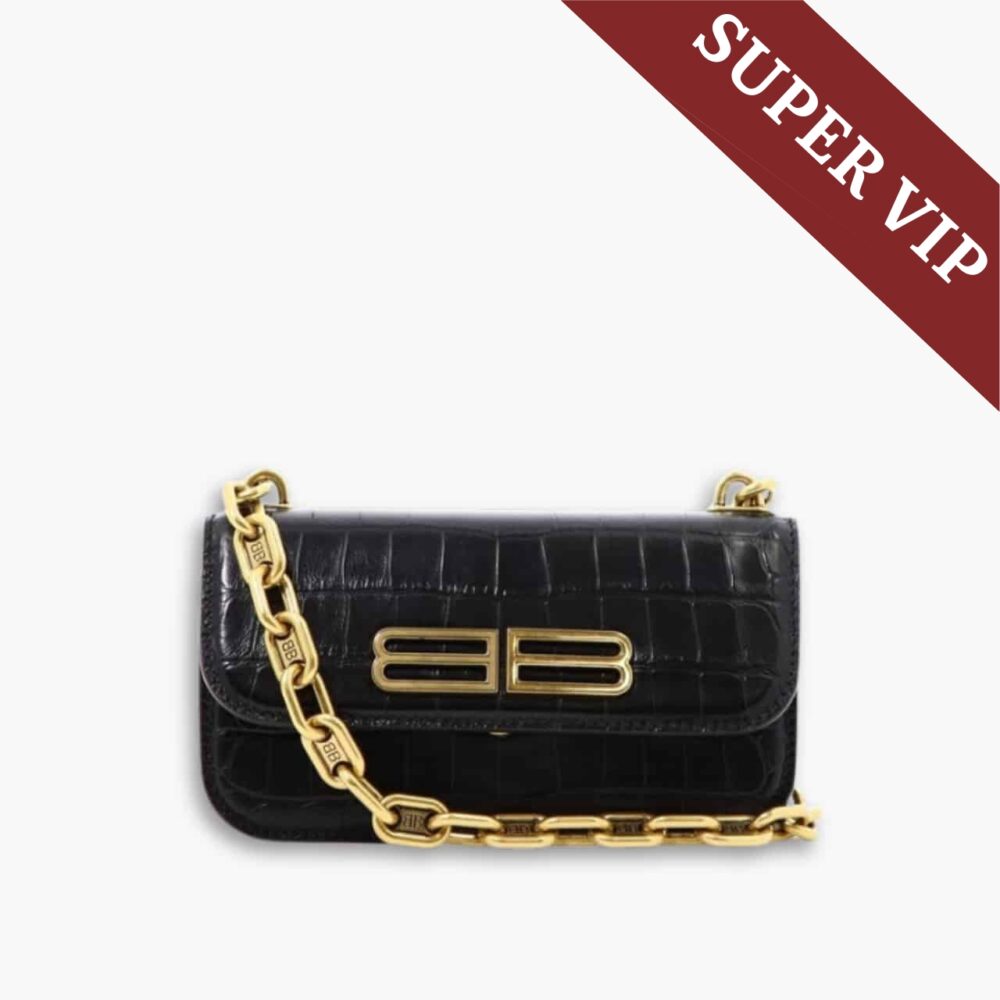 Super Vip 1:1 – Balenciaga Gossip Embossed Bag Black 23cm