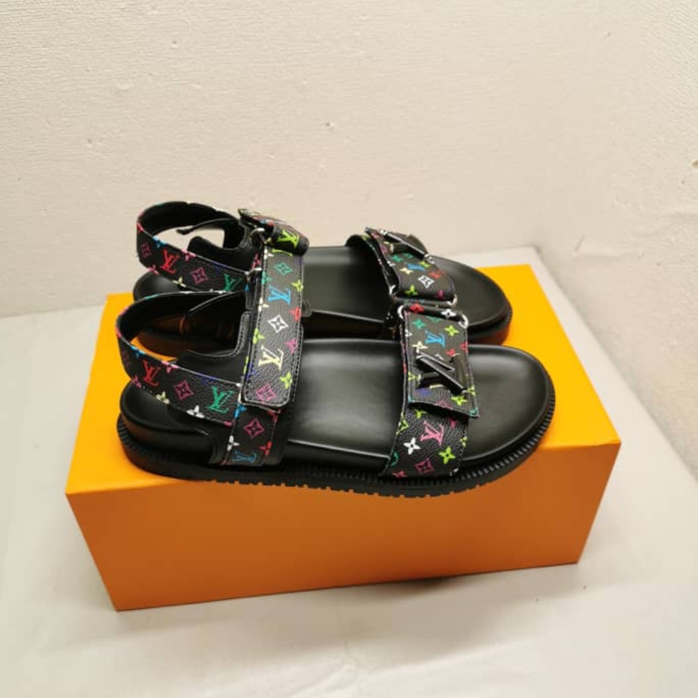 Louis Vuitton X Murakami LV Sunset Flat Comfort Sandal Black 1AGXF6 - Image 3