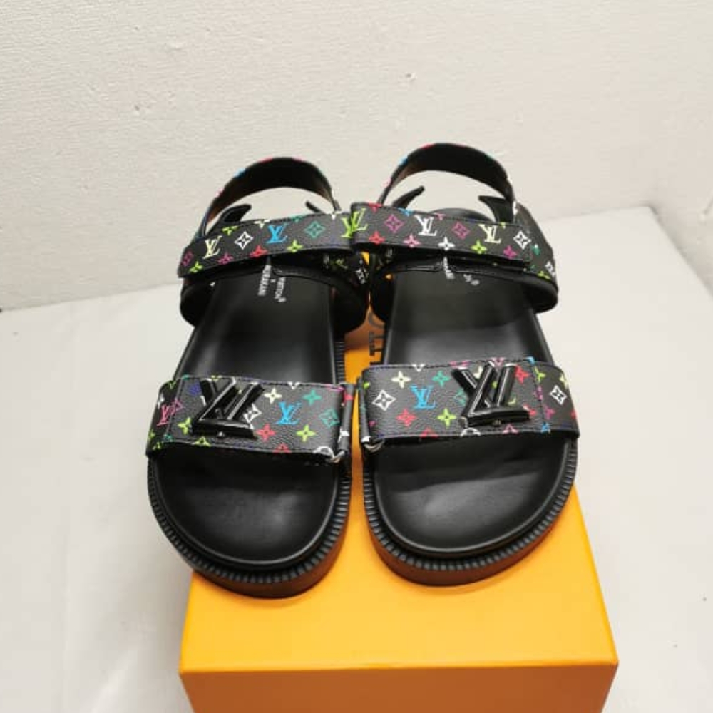 Louis Vuitton X Murakami LV Sunset Flat Comfort Sandal Black 1AGXF6 - Image 2