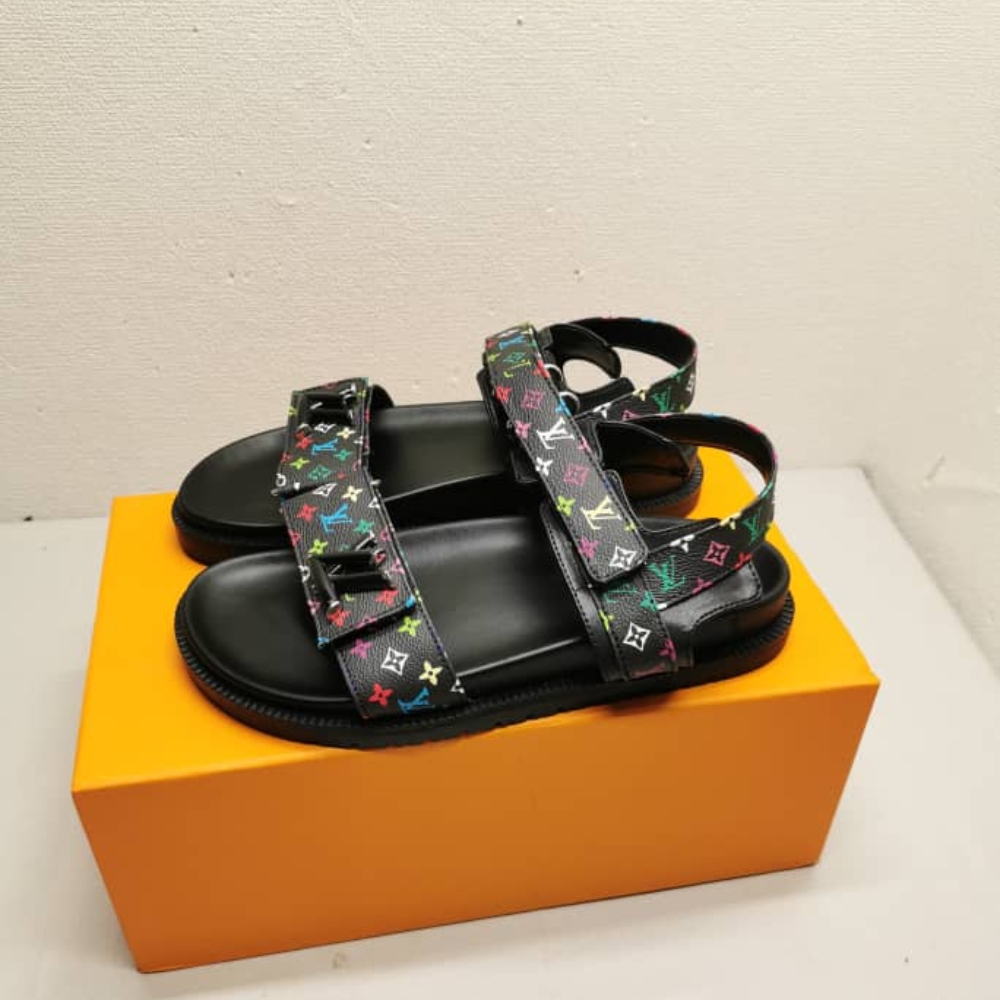 Louis Vuitton X Murakami LV Sunset Flat Comfort Sandal Black 1AGXF6 - Image 4