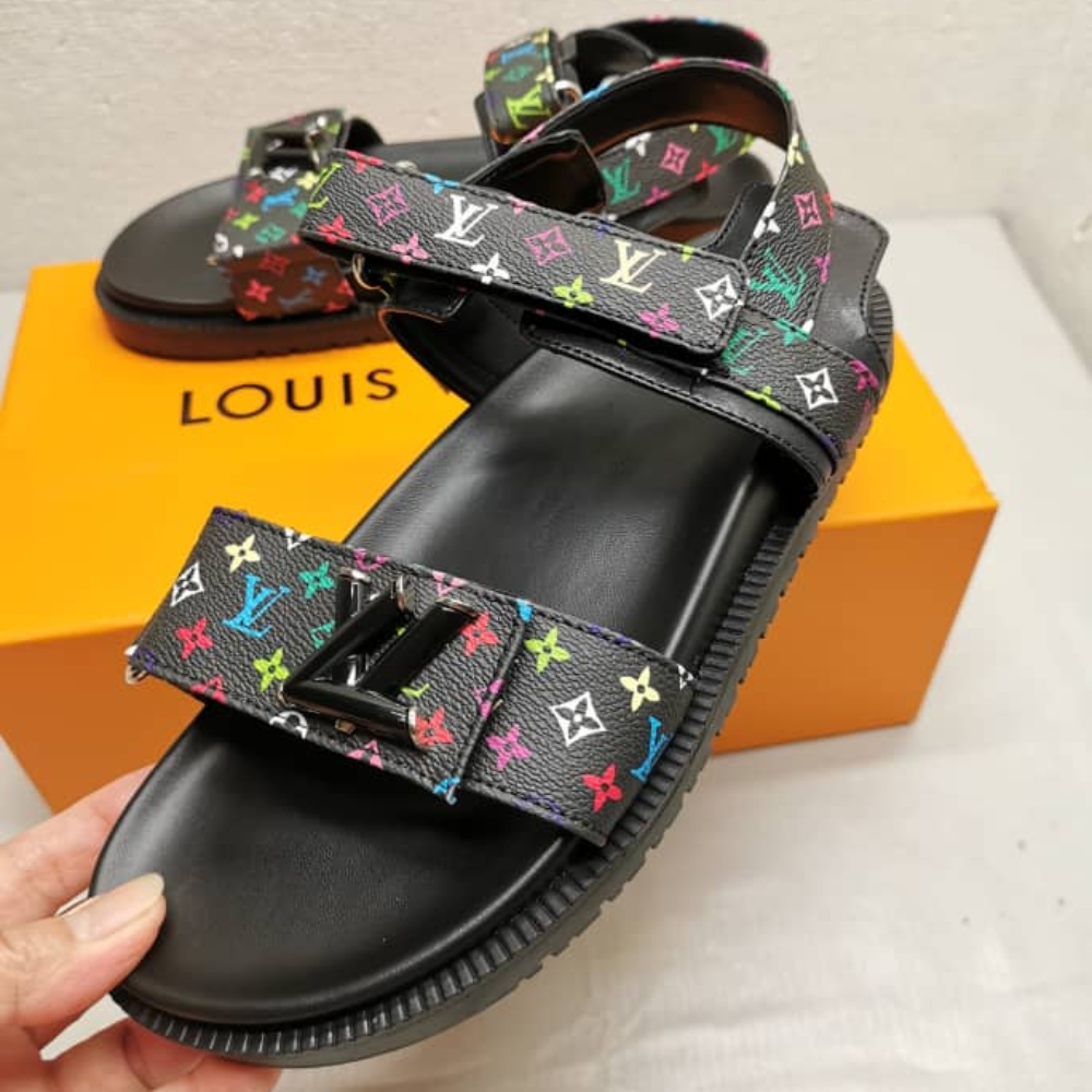 Louis Vuitton X Murakami LV Sunset Flat Comfort Sandal Black 1AGXF6 - Image 5