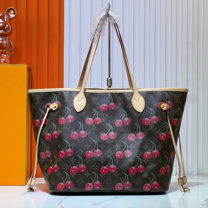 Louis Vuitton X Takashi Murakami Monogram Cerise Neverfull MM Brown 31cm M13263 - Image 2