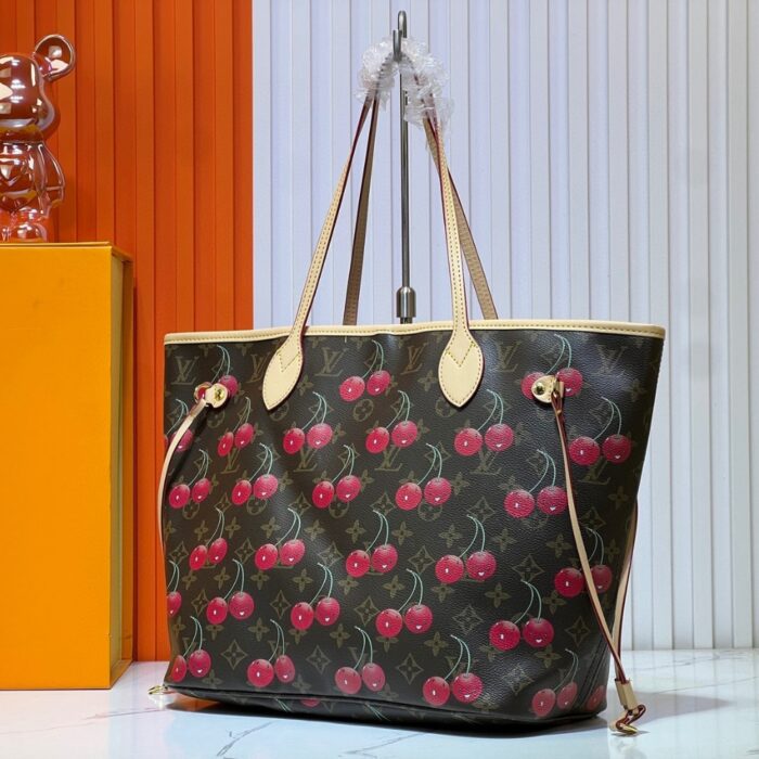 Louis Vuitton X Takashi Murakami Monogram Cerise Neverfull MM Brown 31cm M13263 - Image 4
