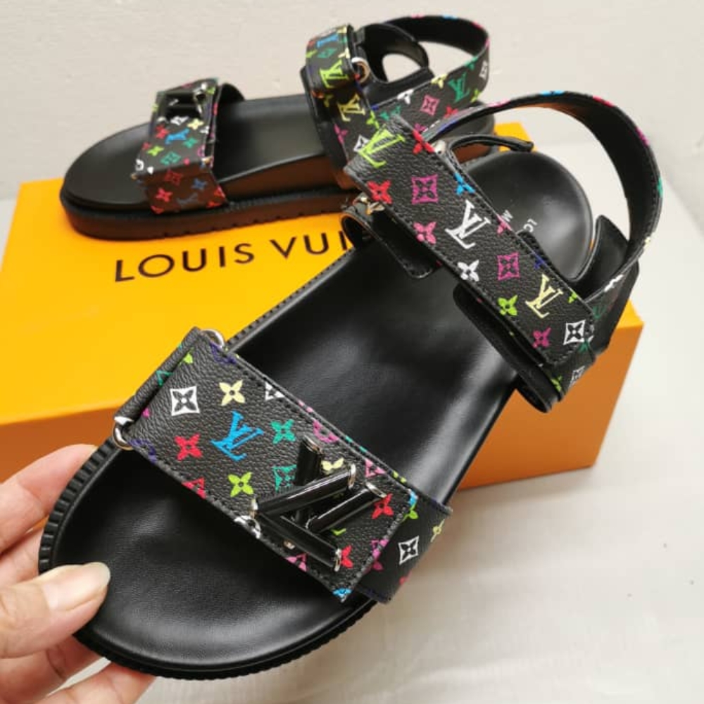 Louis Vuitton X Murakami LV Sunset Flat Comfort Sandal Black 1AGXF6 - Image 6