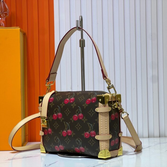 Louis Vuitton X Takashi Murakami Monogram Cerise Side Trunk MM Brown 21cm M14278 - Image 3