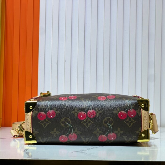 Louis Vuitton X Takashi Murakami Monogram Cerise Side Trunk MM Brown 21cm M14278 - Image 5