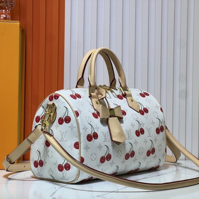 Louis Vuitton X Takashi Murakami Monogram Cerise Speedy 30 White 30cm M14238 - Image 4