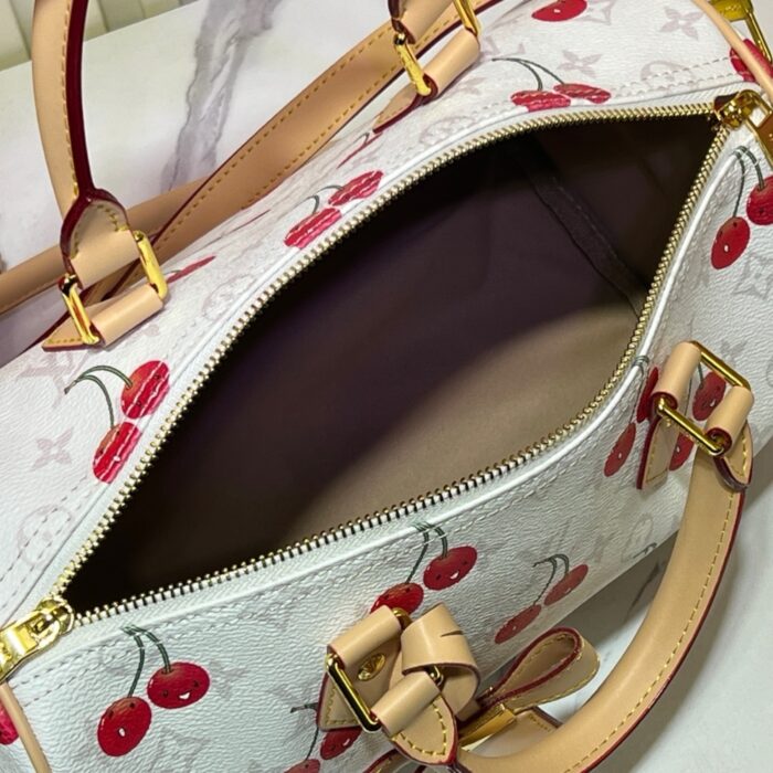 Louis Vuitton X Takashi Murakami Monogram Cerise Speedy 30 White 30cm M14238 - Image 6