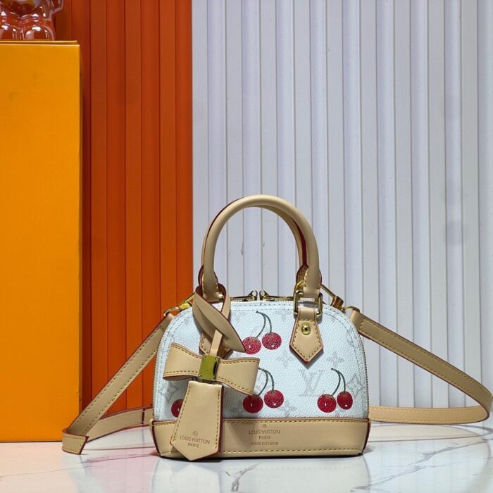 Louis Vuitton X Takashi Murakami Monogram Cerise Alma BB White 18cm M14238 - Image 2