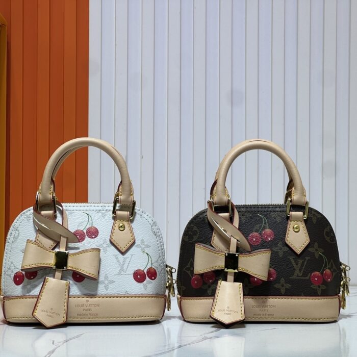 Louis Vuitton X Takashi Murakami Monogram Cerise Alma BB White 18cm M14238 - Image 3