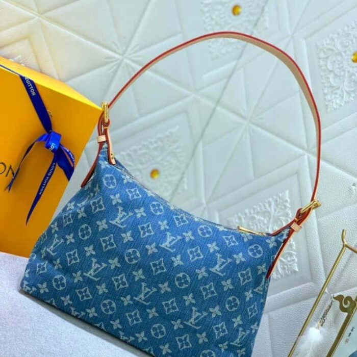 Louis Vuitton Monogram Denim Baggy PM Shoulder Bag Monogram Denim Baggy PM Shoulder Bag Blue 30cm - Image 3