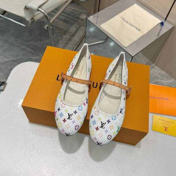 Louis Vuitton X Takashi Murakami Romy Flat Ballerina White 1AGVFM - Image 2