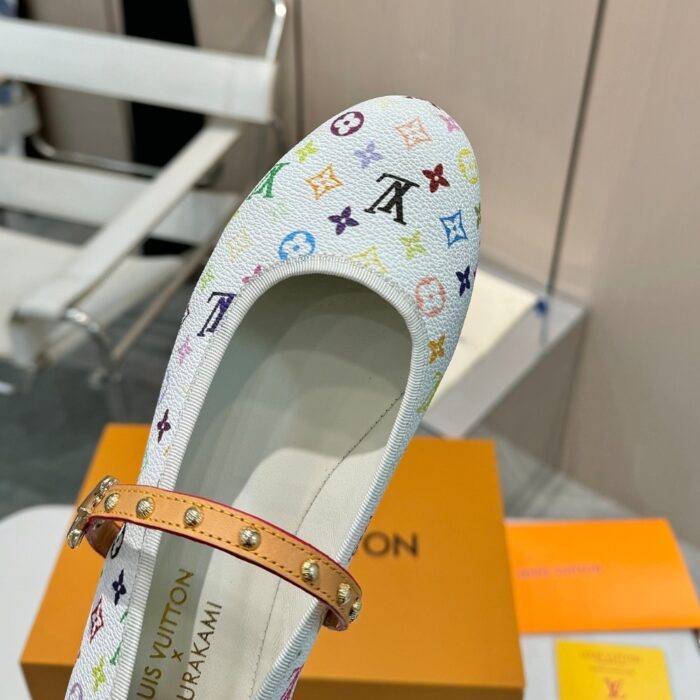 Louis Vuitton X Takashi Murakami Romy Flat Ballerina White 1AGVFM - Image 4