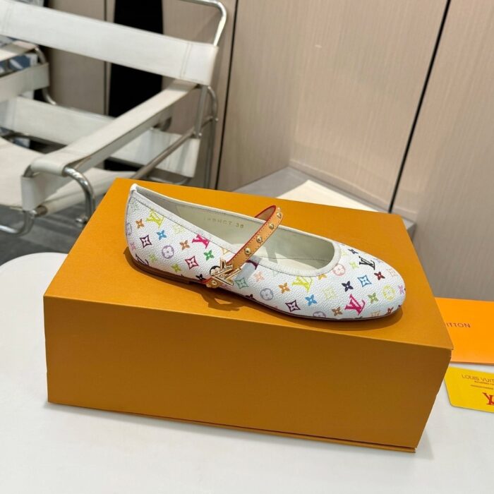 Louis Vuitton X Takashi Murakami Romy Flat Ballerina White 1AGVFM - Image 5