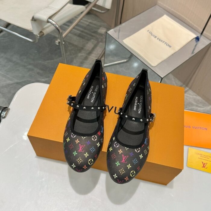 Louis Vuitton X Takashi Murakami Romy Flat Ballerina Black 1AGVC3 - Image 2