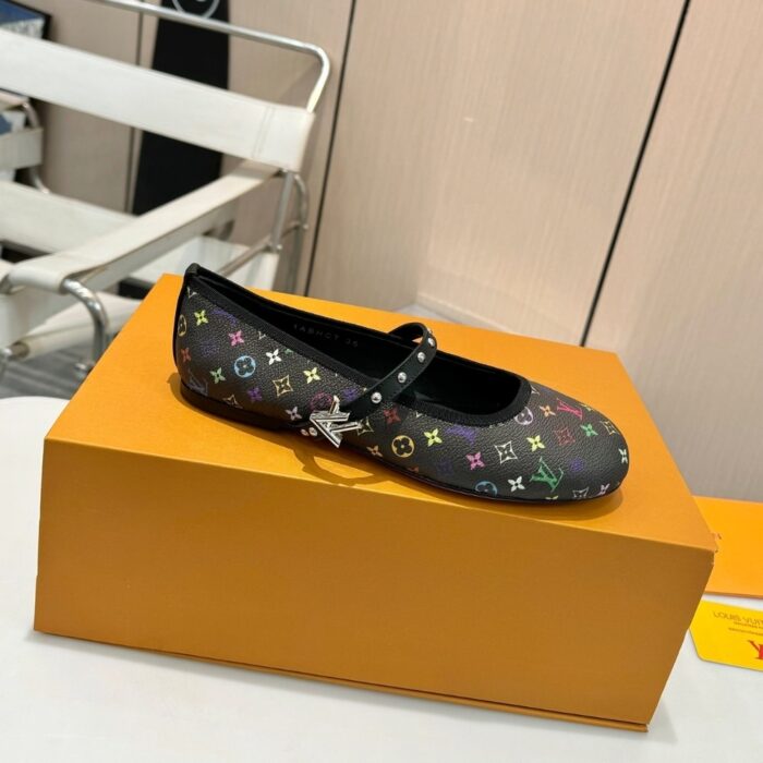 Louis Vuitton X Takashi Murakami Romy Flat Ballerina Black 1AGVC3 - Image 4