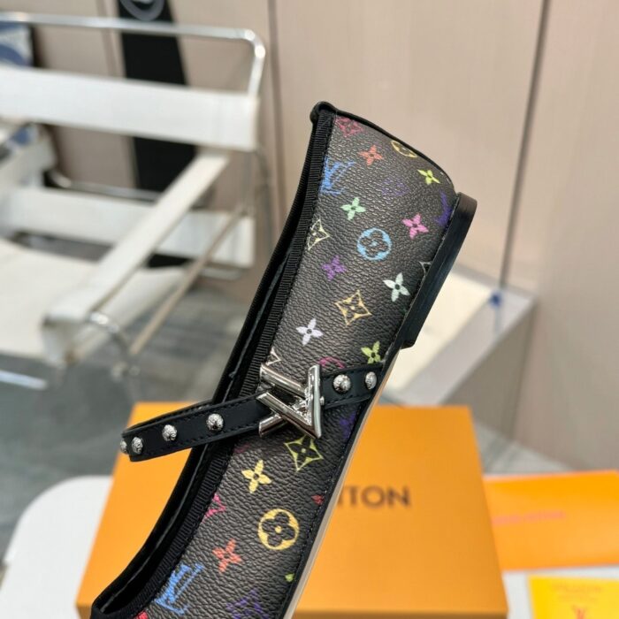 Louis Vuitton X Takashi Murakami Romy Flat Ballerina Black 1AGVC3 - Image 5