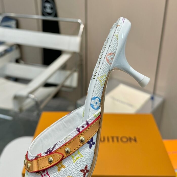 Louis Vuitton X Takashi Murakami 6AM Mule White 1AGWUA - Image 4