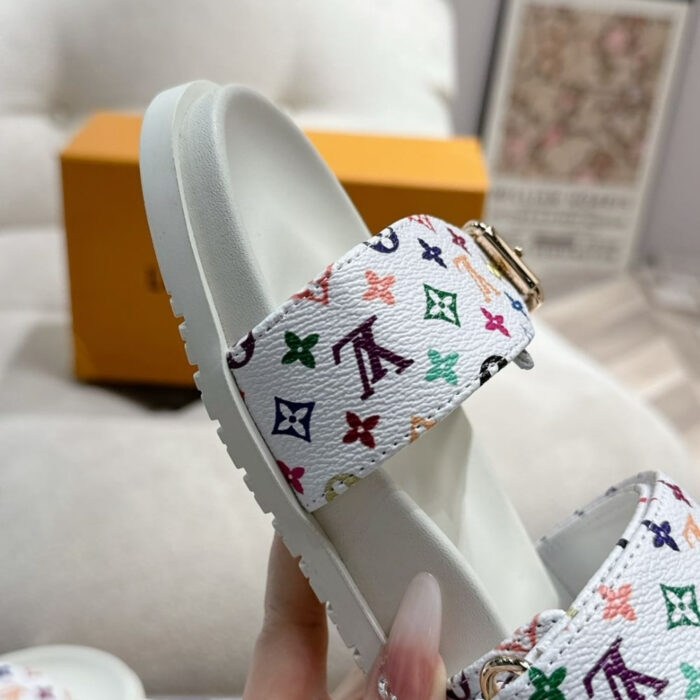 Louis Vuitton X Takashi Murakami Bom Dia Flat Comfort Mule White 1AGXTV - Image 4