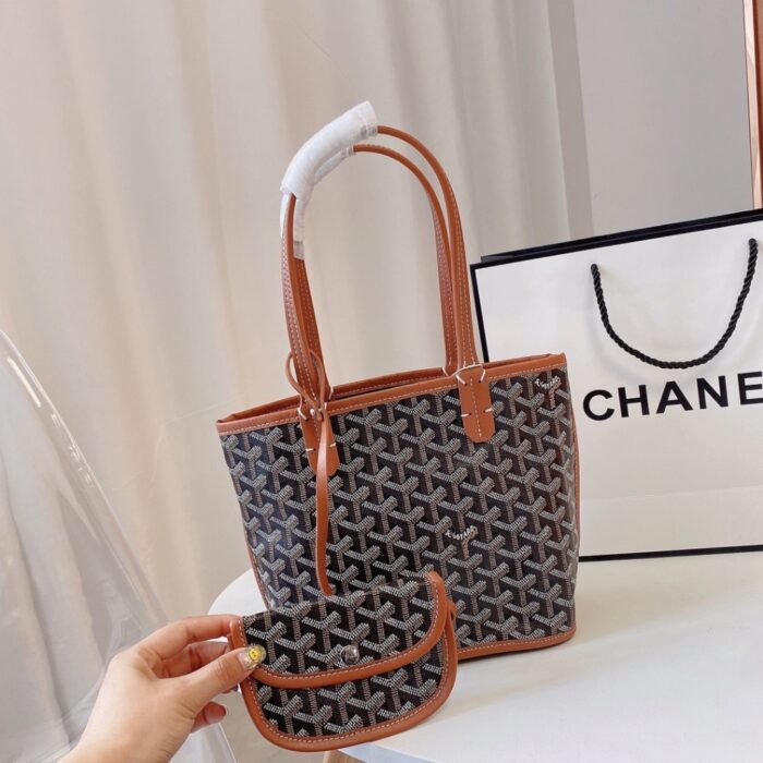 Goyard  Anjou Mini Bag Black Tan 21cm ANJOUSMINCG03TY01P - Image 2