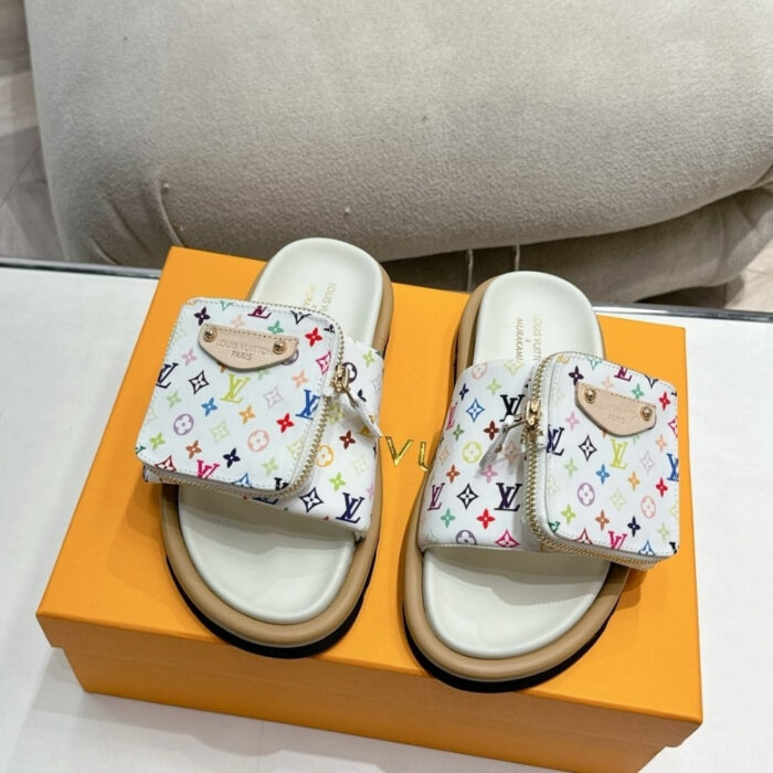 Louis Vuitton X Takashi Murakami Pool Pillow Flat Comfort Mule Blanc 1AGVQW - Image 2