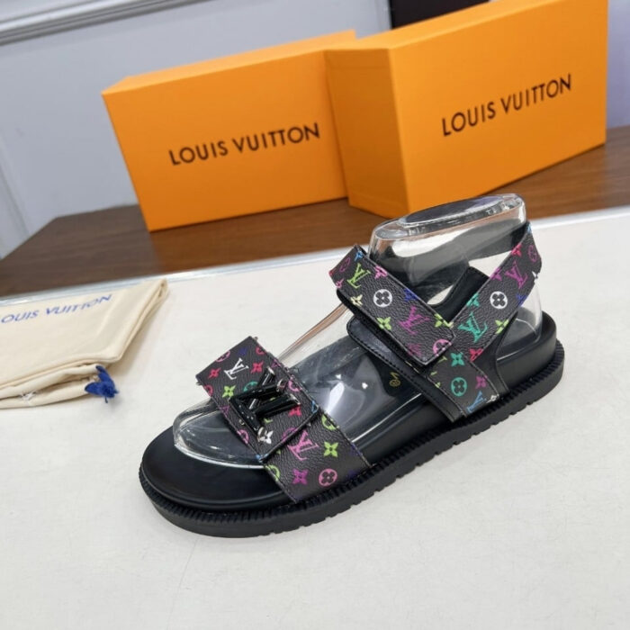 Louis Vuitton X Murakami LV Sunset Flat Comfort Sandal Black 1AGXF6 - Image 2