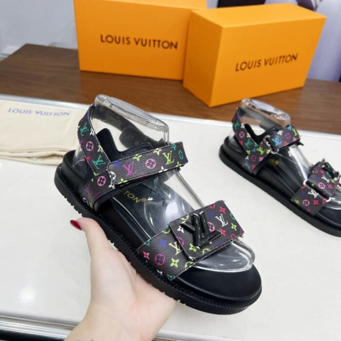 Louis Vuitton X Murakami LV Sunset Flat Comfort Sandal Black 1AGXF6 - Image 3