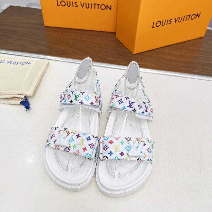 Louis Vuitton X Murakami LV Sunset Flat Comfort Sandal White 1AGXEQ - Image 5