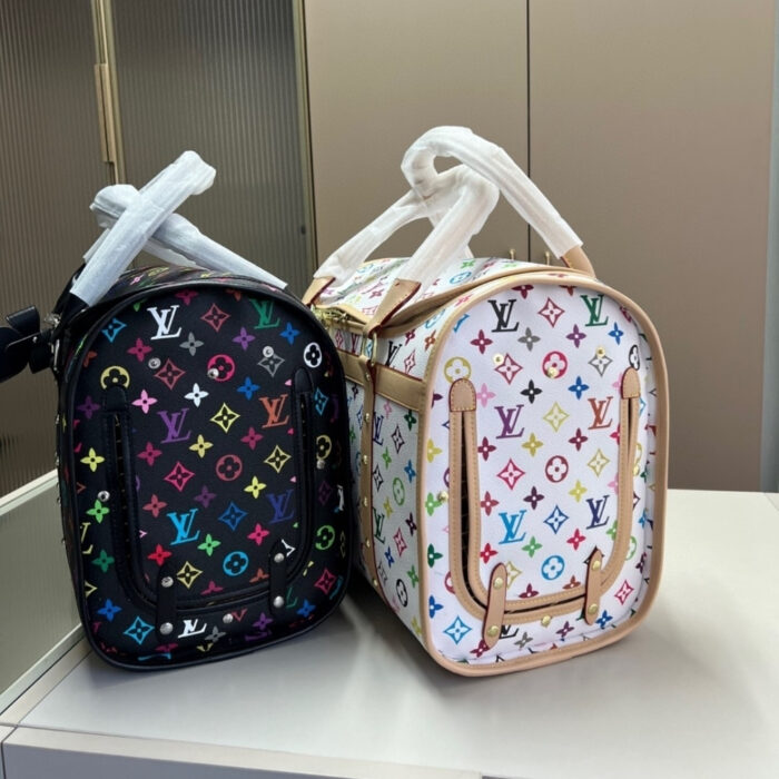 Louis Vuitton X Takashi Murakami Dog Bag Multicolore Blanc 40Cm M13741 - Image 4