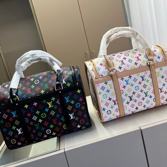 Louis Vuitton X Takashi Murakami Dog Bag Multicolore Blanc 40Cm M13741 - Image 5