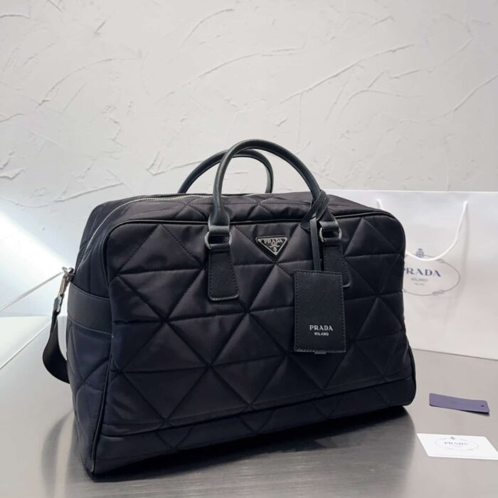 Prada Quilted Re Nylon Travel Bag Black 43cm 2VA0092DGWF0002VOOO - Image 2
