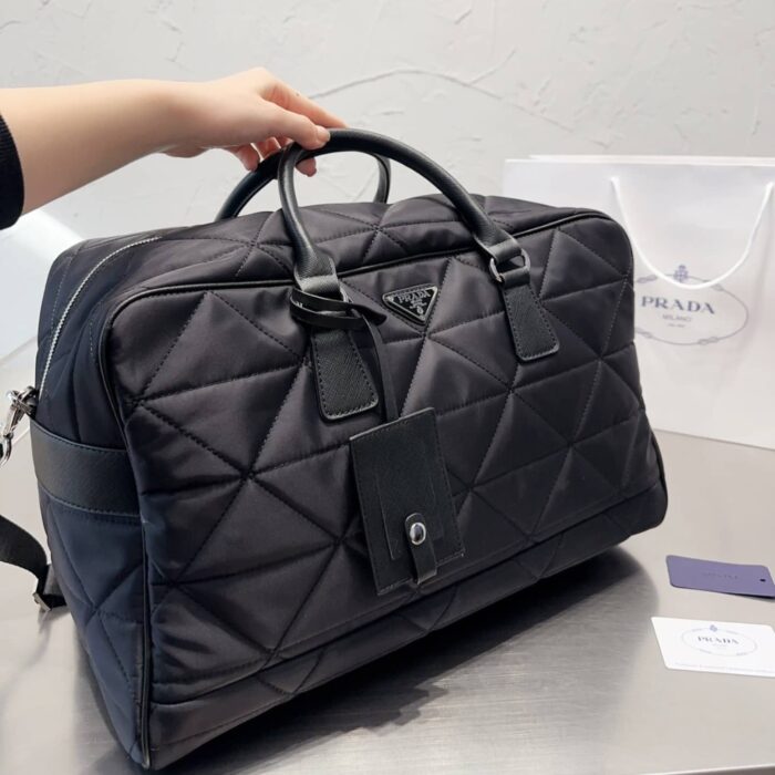 Prada Quilted Re Nylon Travel Bag Black 43cm 2VA0092DGWF0002VOOO - Image 3