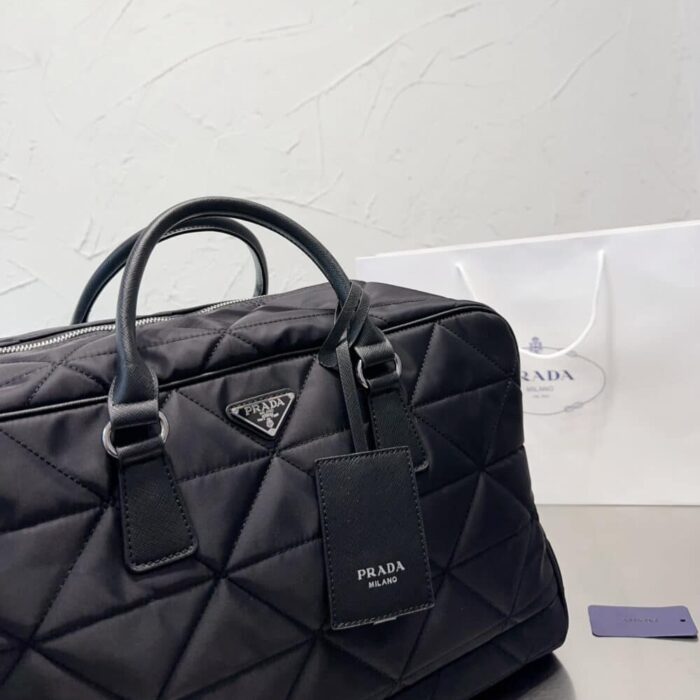 Prada Quilted Re Nylon Travel Bag Black 43cm 2VA0092DGWF0002VOOO - Image 4