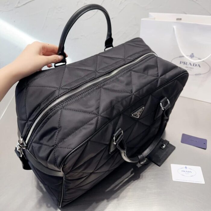 Prada Quilted Re Nylon Travel Bag Black 43cm 2VA0092DGWF0002VOOO - Image 5