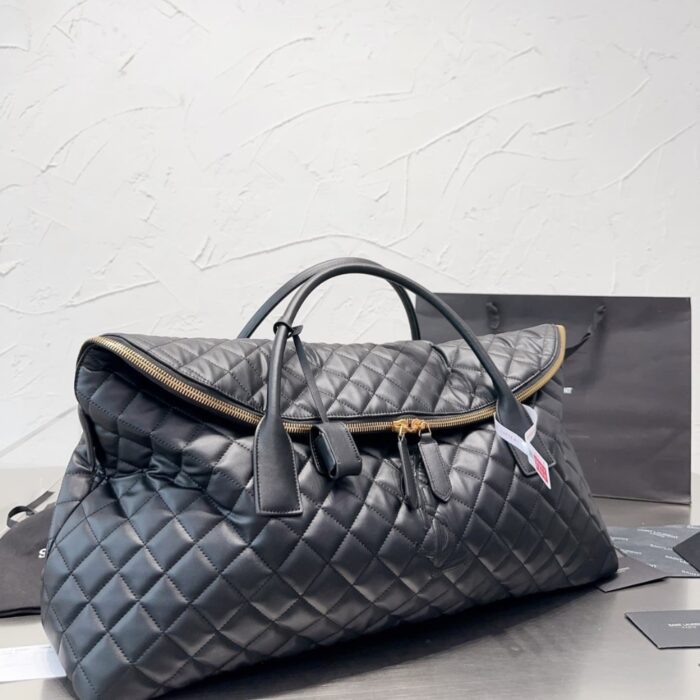 Saint Laurent Giant Travel Bag In Quilted Leather Black 55cm 736009AABK91000 - Image 2