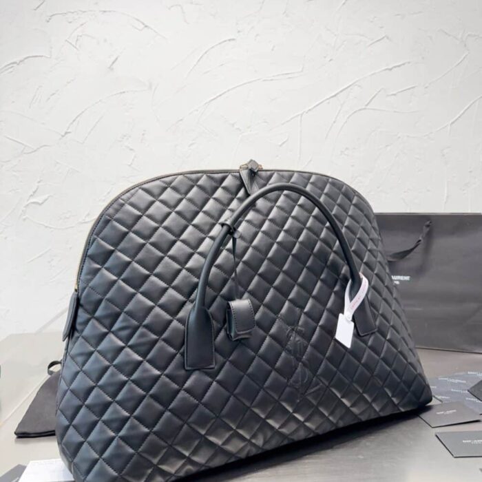 Saint Laurent Giant Travel Bag In Quilted Leather Black 55cm 736009AABK91000 - Image 4