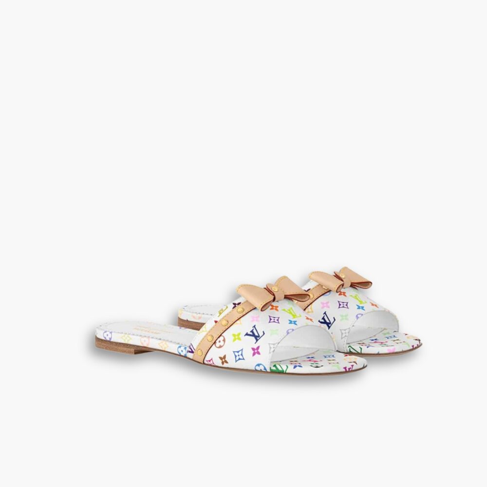Louis Vuitton X Takashi Murakami 6AM Flat Mule White 1AGZUV