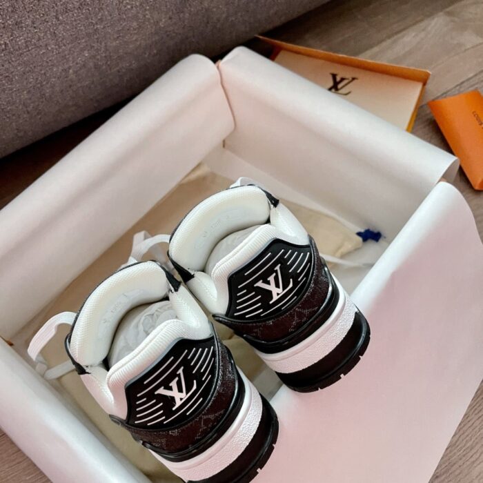 Louis Vuitton Lv Trainer Sneaker Denim Noir Black 1A9JG7 - Image 5