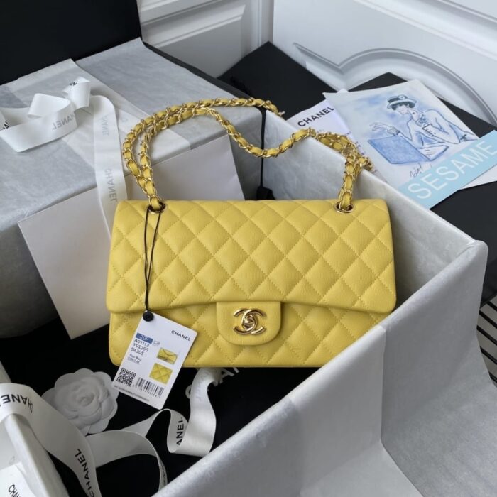 Super Vip 1:1 - Chanel Classic Double Flap Bag Light Yellow 25cm - Image 2
