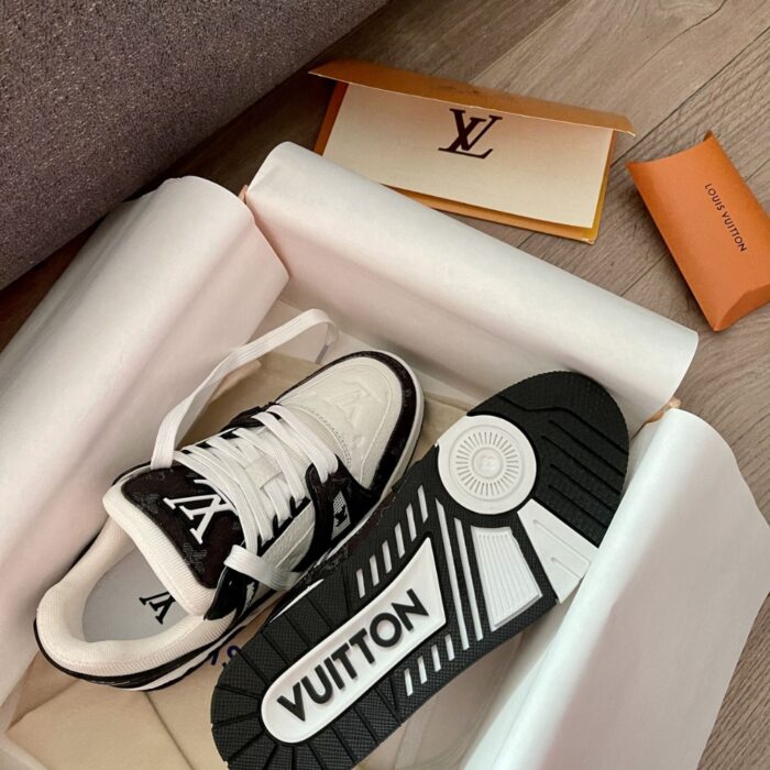 Louis Vuitton Lv Trainer Sneaker Denim Noir Black 1A9JG7 - Image 7