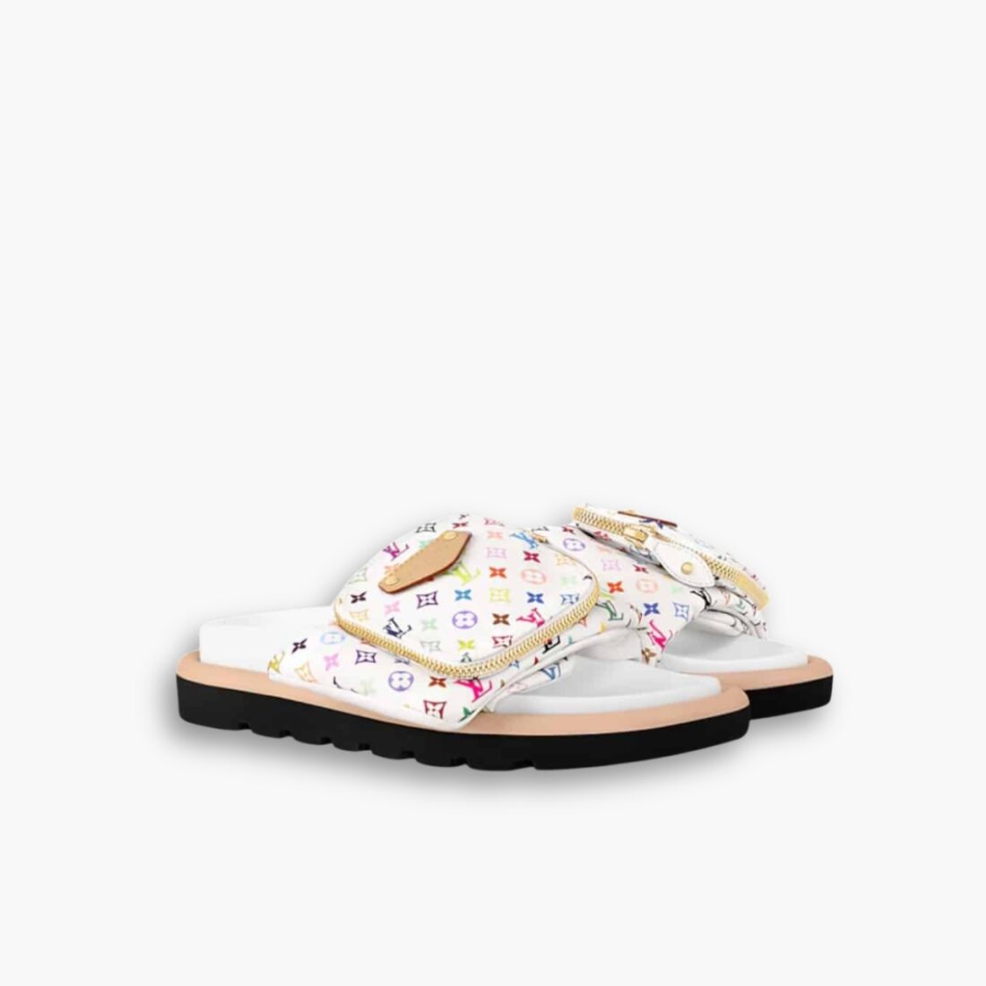 Louis Vuitton X Takashi Murakami Pool Pillow Flat Comfort Mule Blanc 1AGVQW