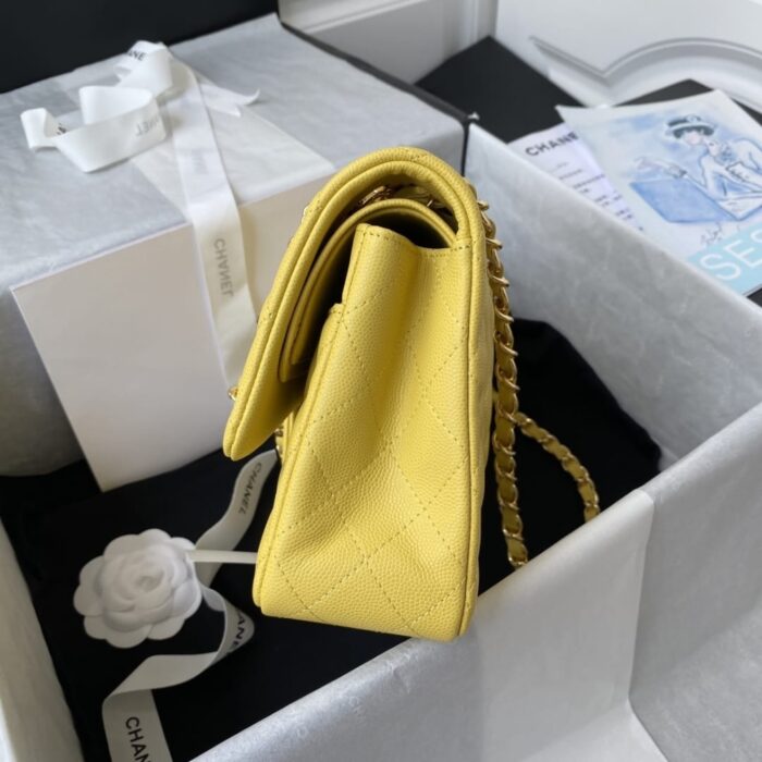 Super Vip 1:1 - Chanel Classic Double Flap Bag Light Yellow 25cm - Image 4