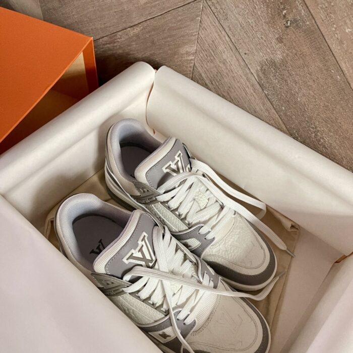 Louis Vuitton LV Trainer Sneaker Grey White 1A8KBA - Image 3