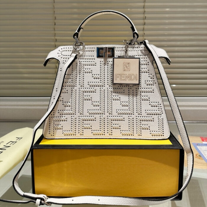 Fendi Peekaboo ISeeU Small White 24Cm 8BN327AT53F1JBP - Image 2