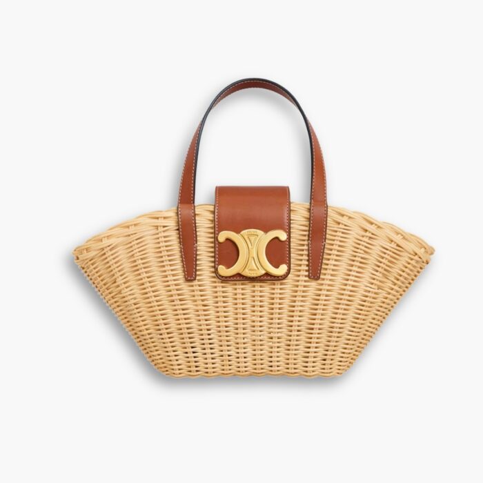 Celine Teen Couffin In Wicker Tan 15cm 116572FWE 02NT
