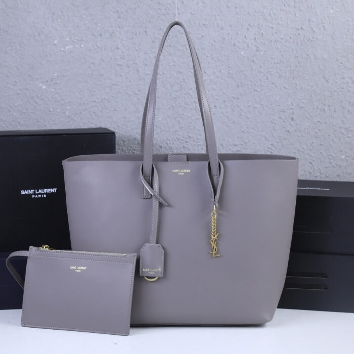 Saint Laurent Shopping Tote Grey 33Cm - Image 2